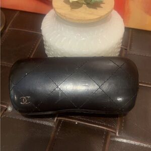 CHANEL Black Quilted Leather Accessory